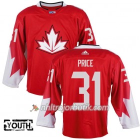 Kanada Tröja Carey Price 31 World Cup 2016 Barn Röd